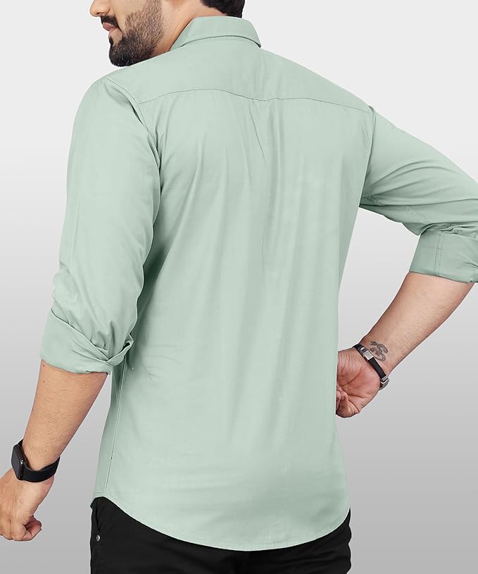 Men's Cotton Full Sleeve Shirt | Regular Fit Casual & Formal Wear with Patch Pocket - Image 4