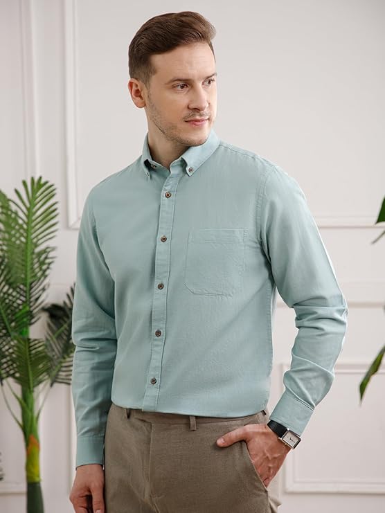 Men's Breeze Full Sleeve Cotton Linen Shirt for Men in Smart Fit - Image 2