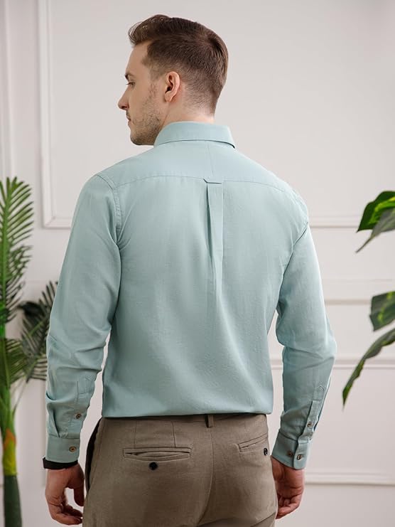 Men's Breeze Full Sleeve Cotton Linen Shirt for Men in Smart Fit - Image 3