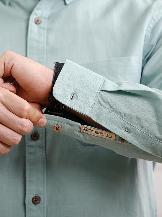 Men's Breeze Full Sleeve Cotton Linen Shirt for Men in Smart Fit - Image 5
