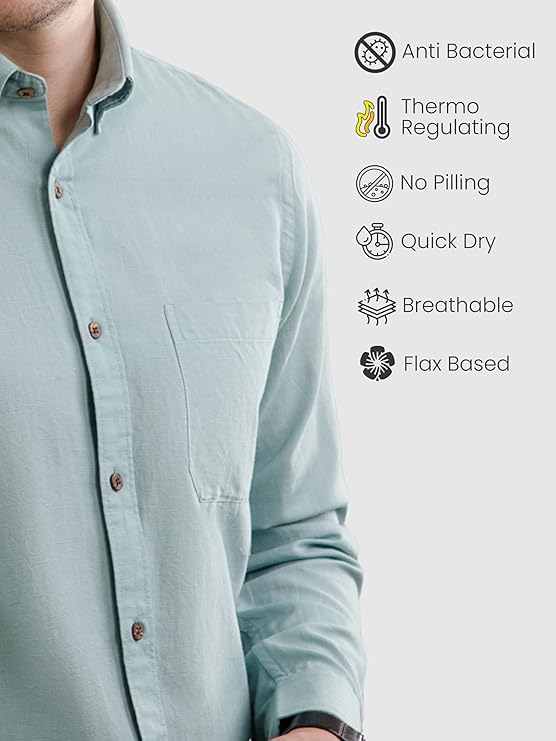 Men's Breeze Full Sleeve Cotton Linen Shirt for Men in Smart Fit - Image 6