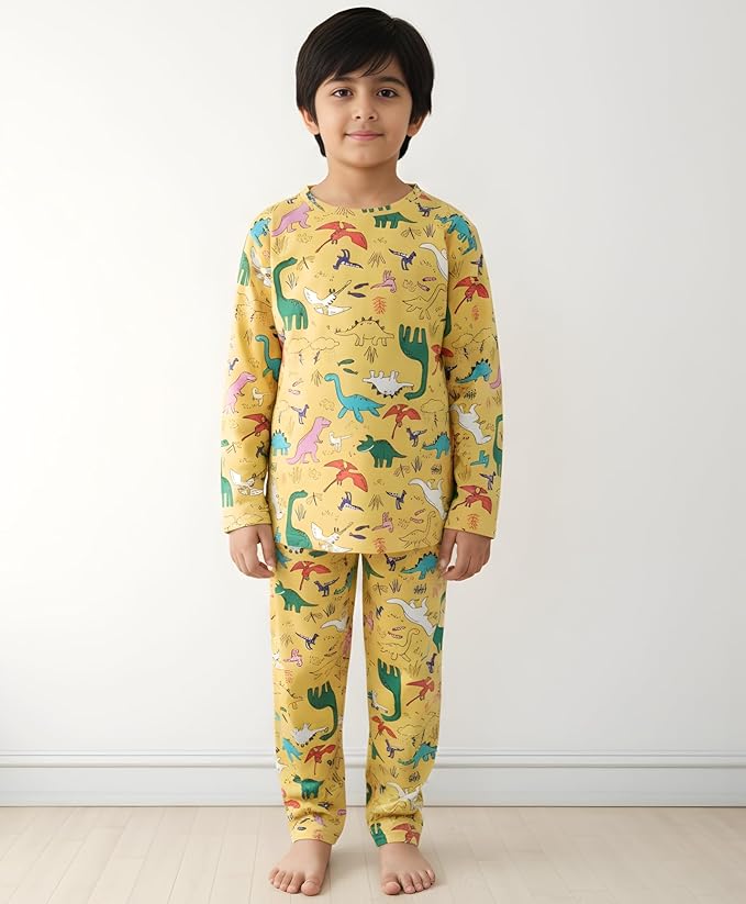 ANTHRILO Pajama T-Shirt Set for Boys & Toddlers|Full Sleeves Cotton T-Shirt Pyjama for Kids | Comfortable & Regular Slim Fit
